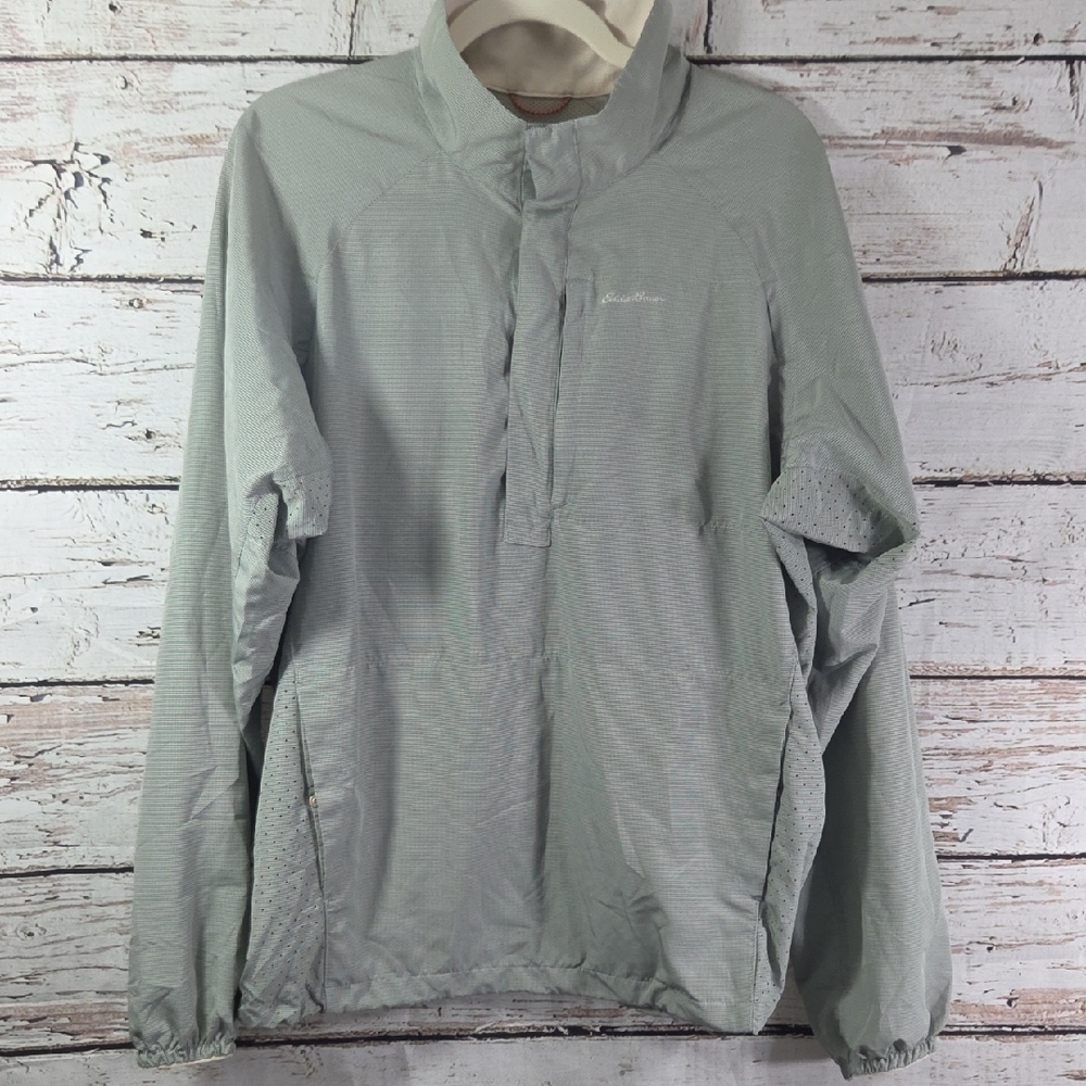 Eddie Bauer Gray vented Fishing shit mens‎ Mesh Jacket